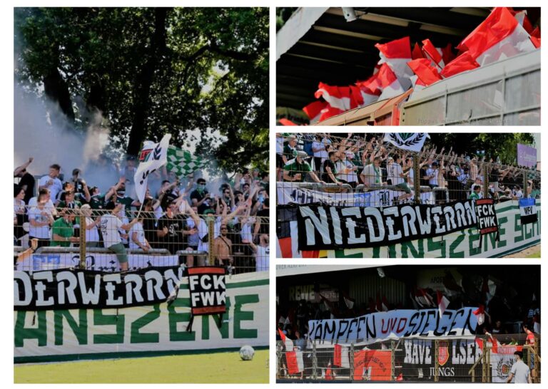 Fanaktionen beim Aufstiegsspiel Havelse gegen Schweinfurt