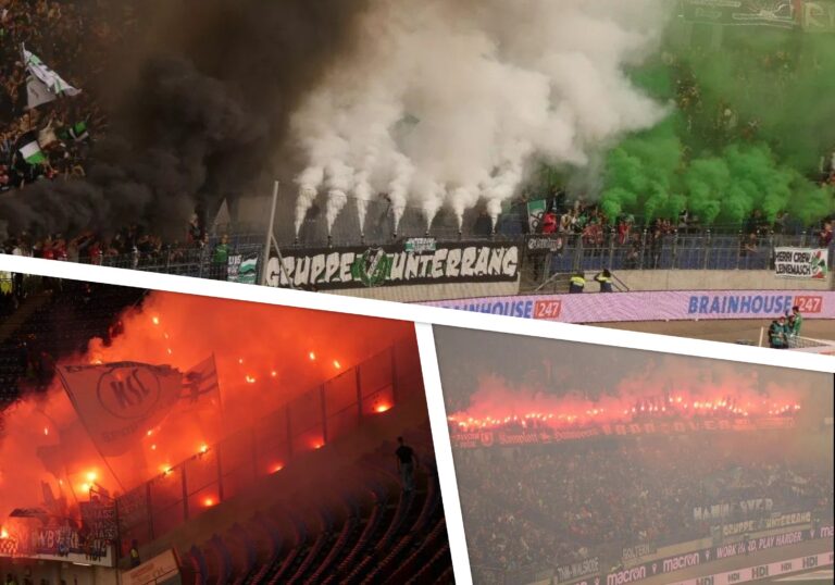 Große Pyroshows bei Hannover gegen Karlsruhe