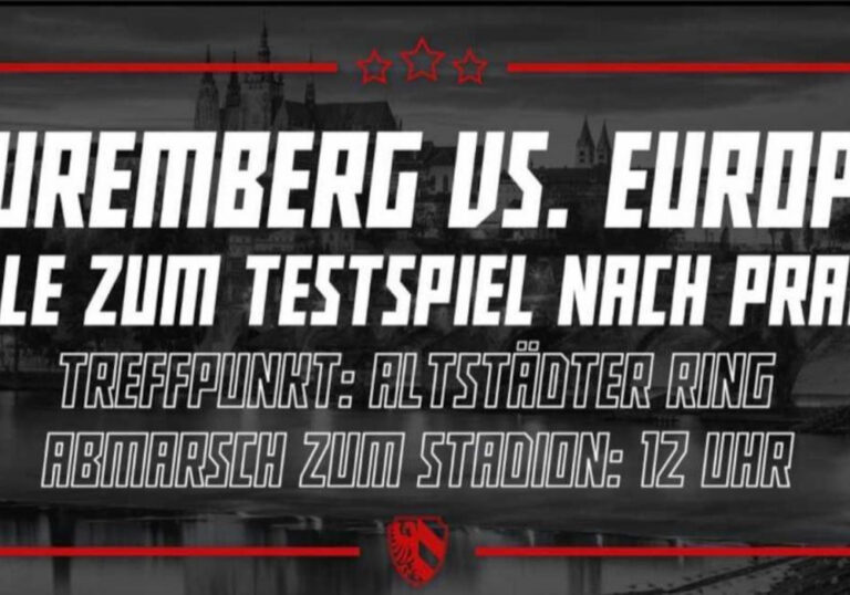 „Alle nach Prag!“: Nordkurve Nürnberg macht für Testspiel mobil