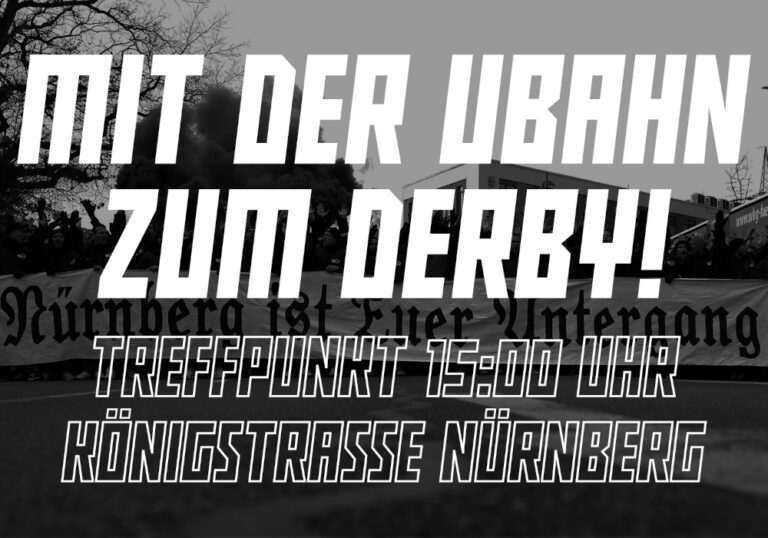 Nordkurve Nürnberg-Treffpunkt vorm Frankenderby unter Flutlicht