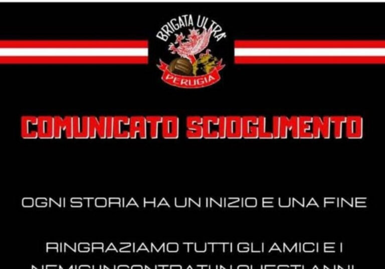 Auflösung der Brigata Ultra` Perugia