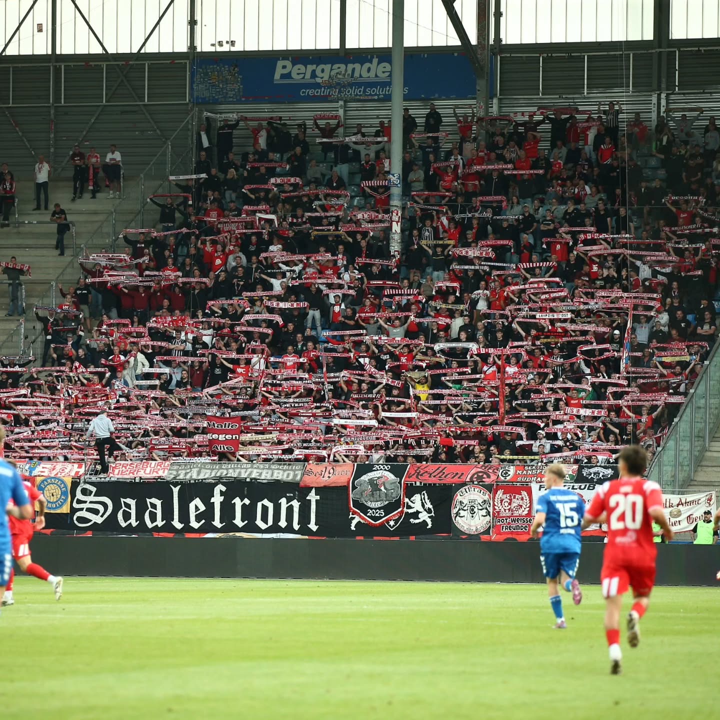 Gästefans | 1. FC Magdeburg II – Hallescher FC (31.07.2025) 0:1