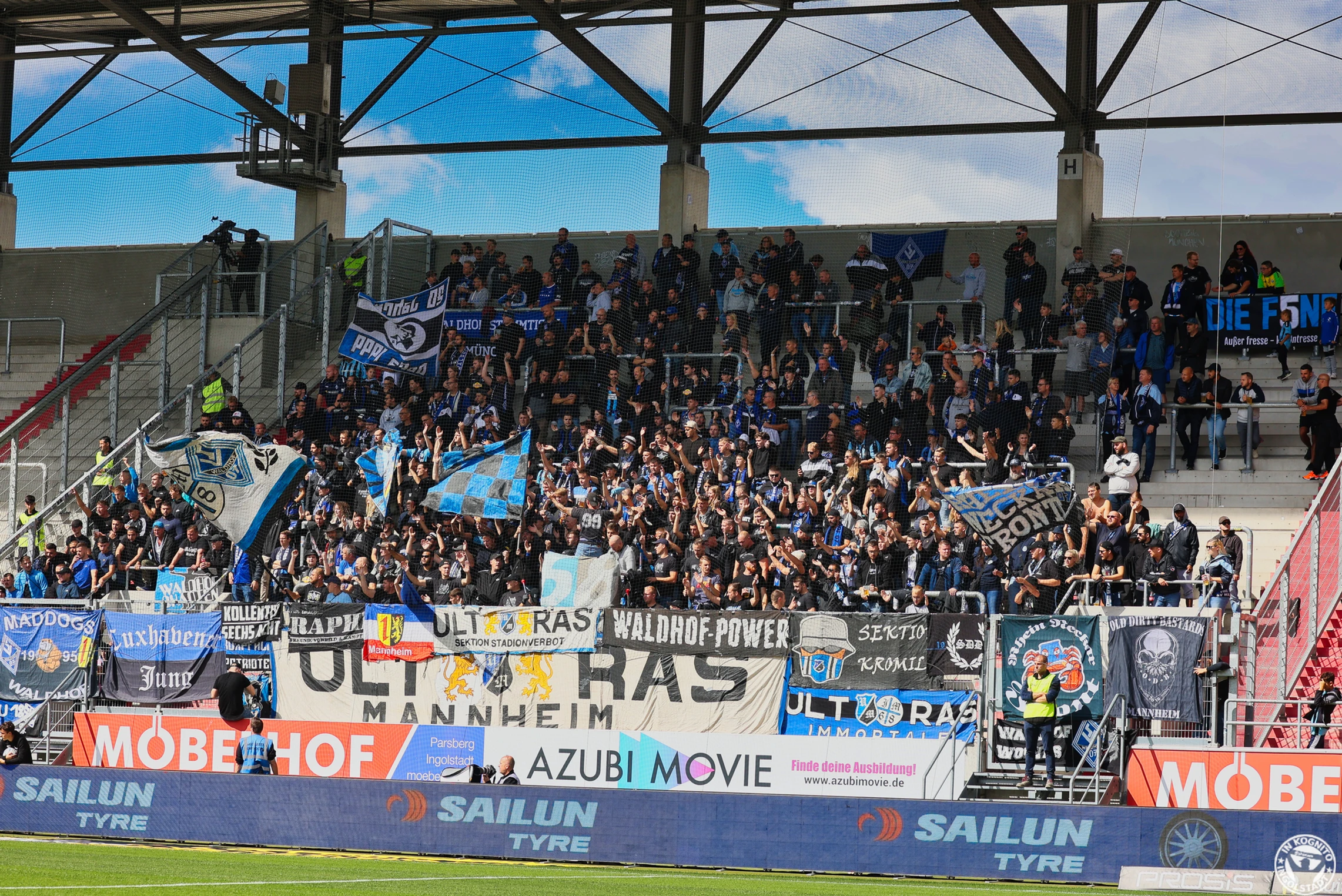 Gästefans | FC Ingolstadt – SV Waldhof Mannheim (10.09.2022) 1-0