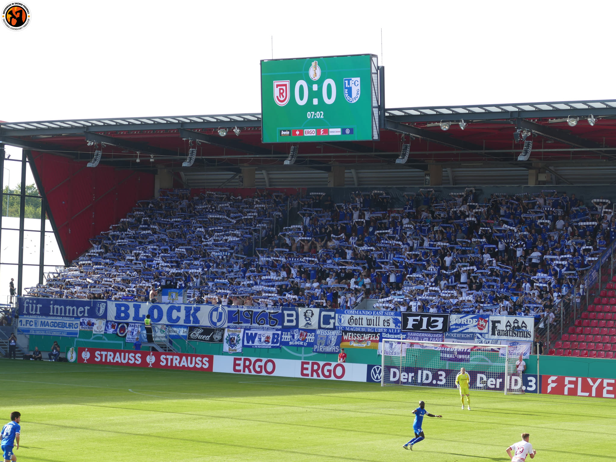 Gästefans | SSV Jahn Regensburg – 1. FC Magdeburg (14.08.2023) 1-2