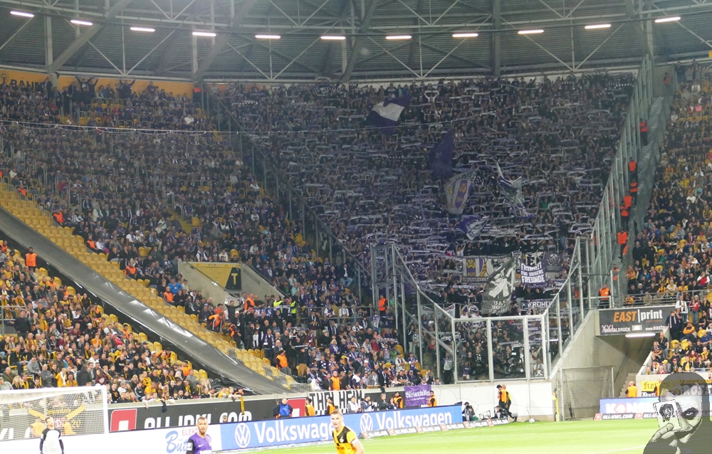 Gästefans | Dynamo Dresden – FC Erzgebirge Aue (24.09.2023) 2-1